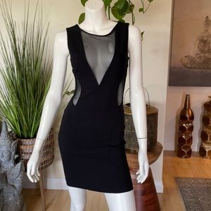 MISS SELFRIDGE Black Mesh Bodycon Party Mini Dress Sexy Las Vegas Miami